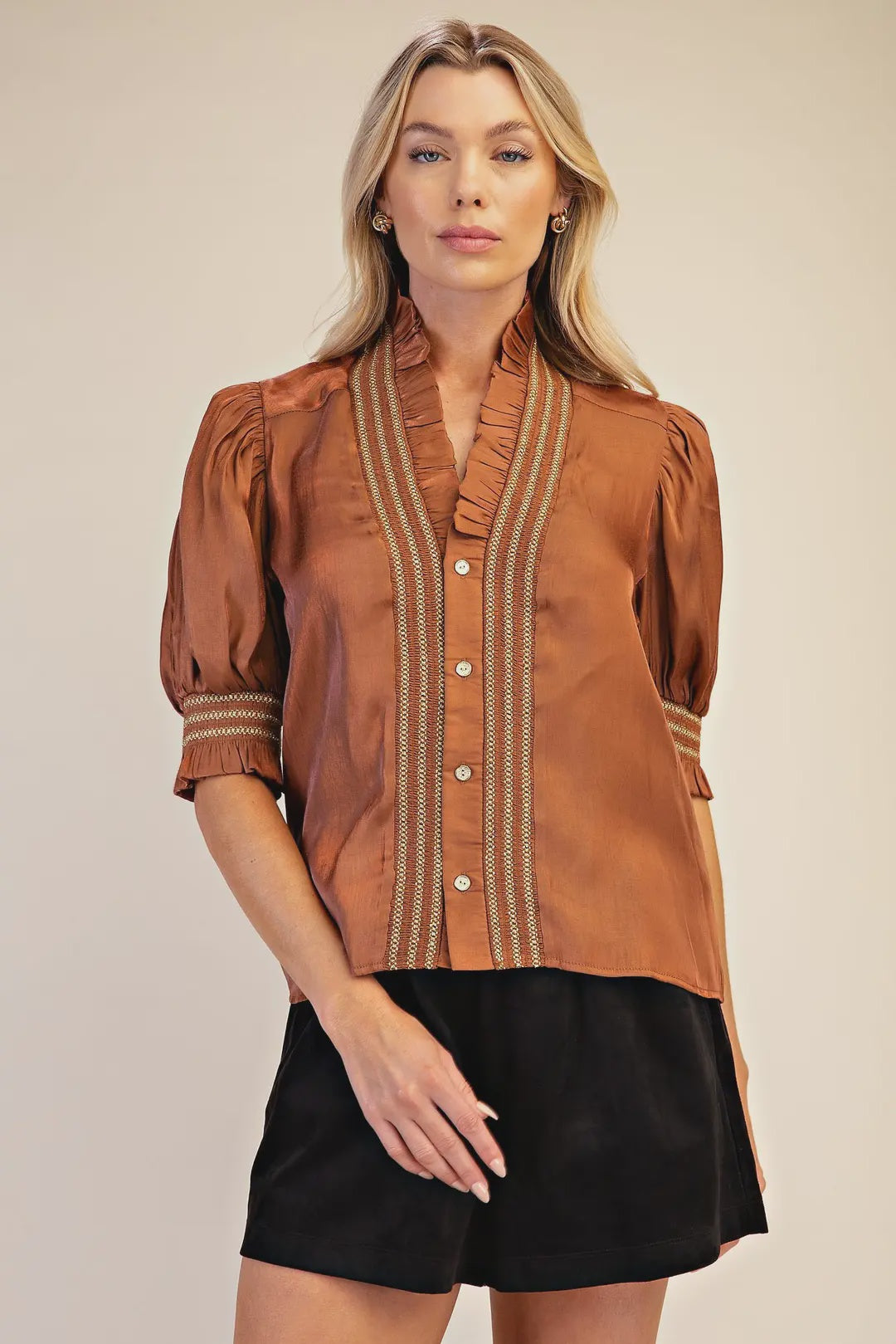 At The Center Top in Brown
