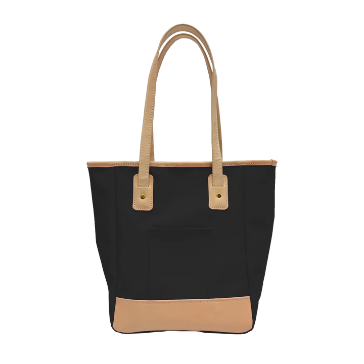 Jon Hart Alamo Heights Tote in Black Coated Canvas