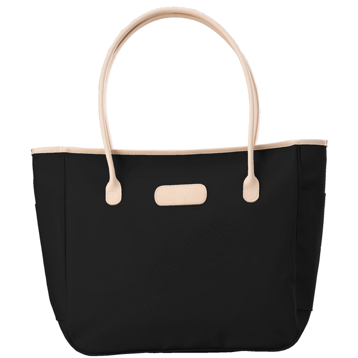 Jon Hart Tyler Tote in Black Coated Canvas
