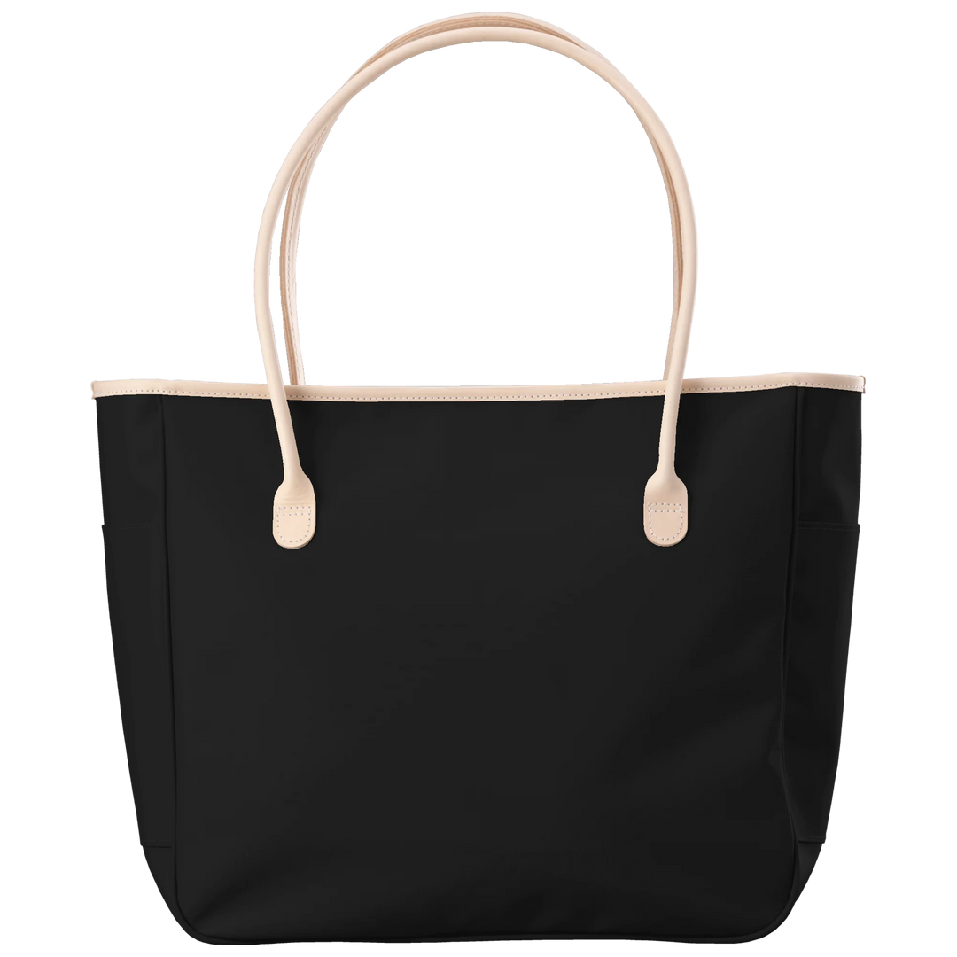Jon Hart Tyler Tote in Black Coated Canvas