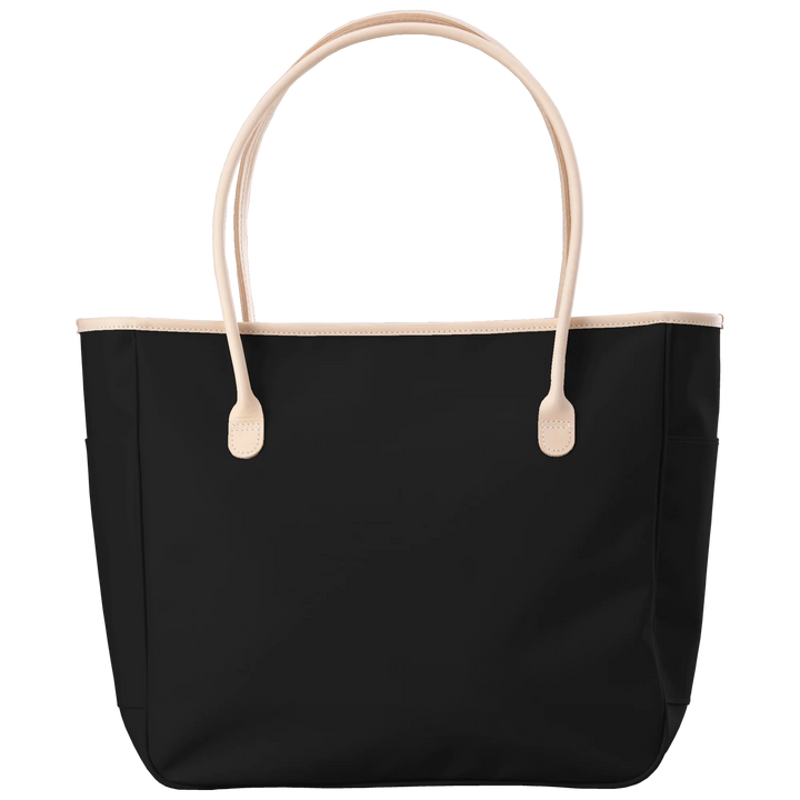 Jon Hart Tyler Tote in Black Coated Canvas