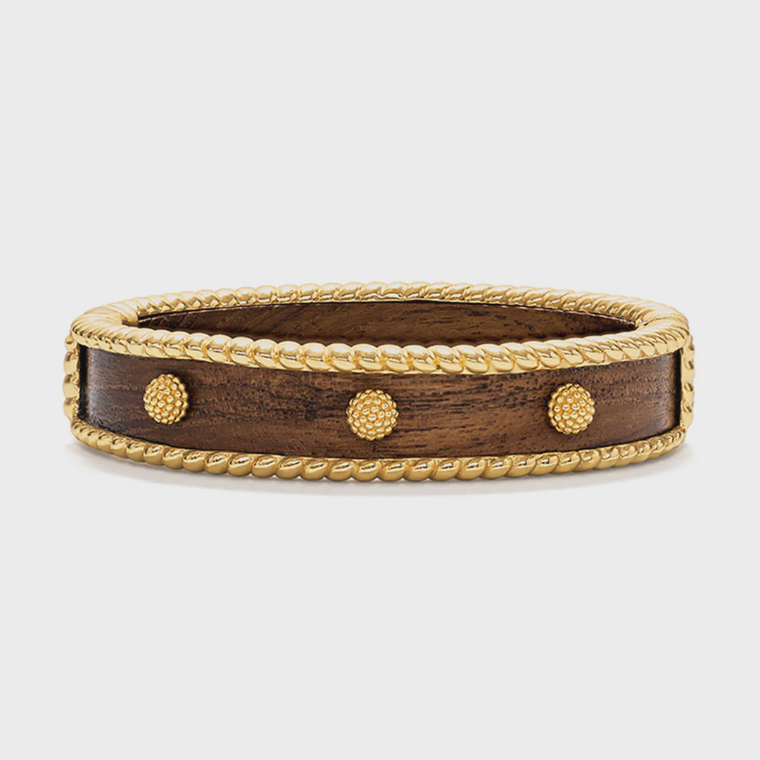 Capucine De Wulf Berry Small Hinged Bangle - Teak
