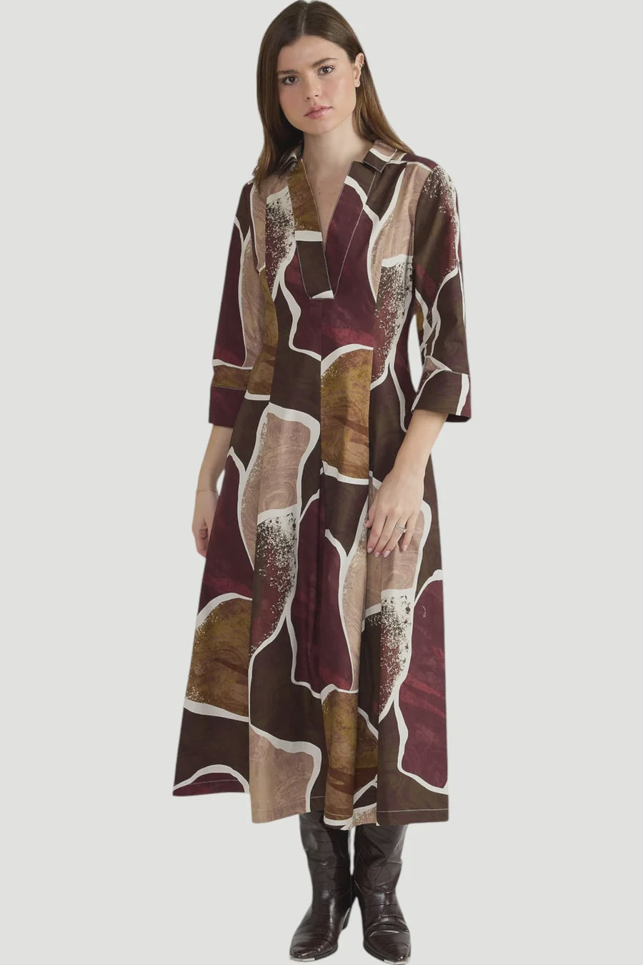 Thomas & Lourdes Circe Dress in Quarry