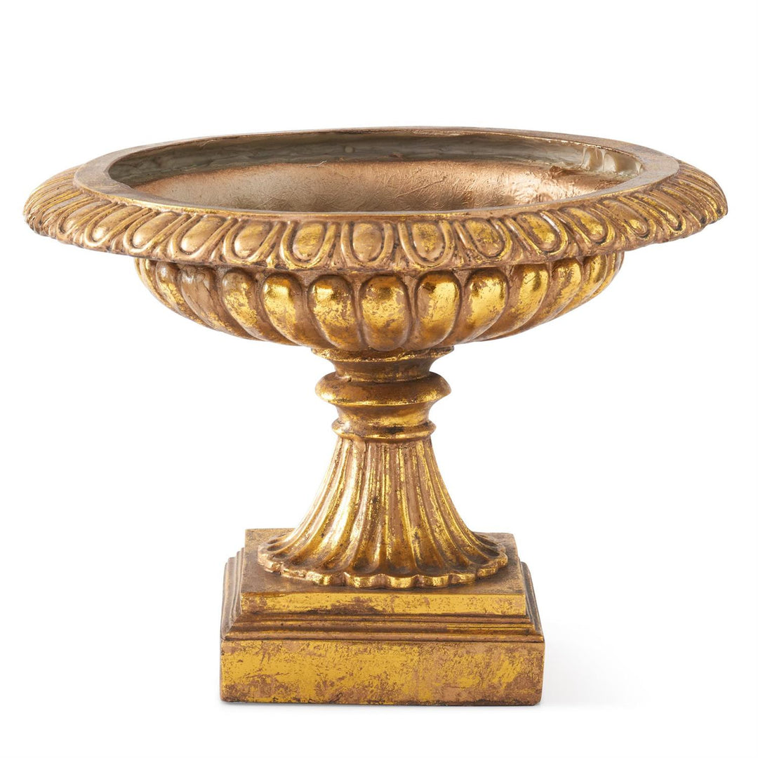 14.75 Inch Gold Fiberglass Urn