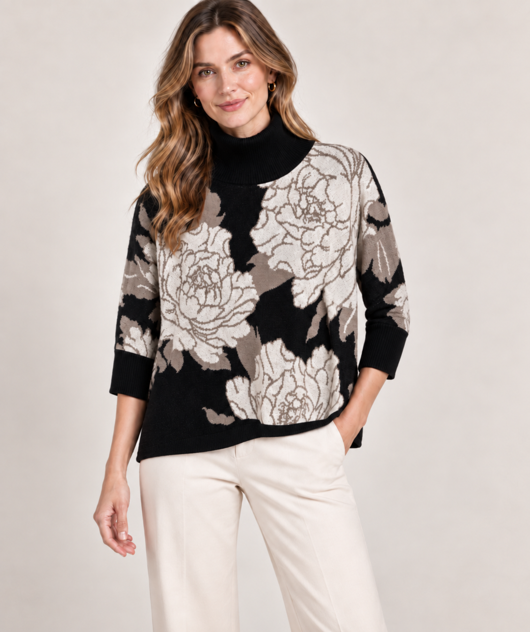 Peony Aja Sweater in Forbidden Black
