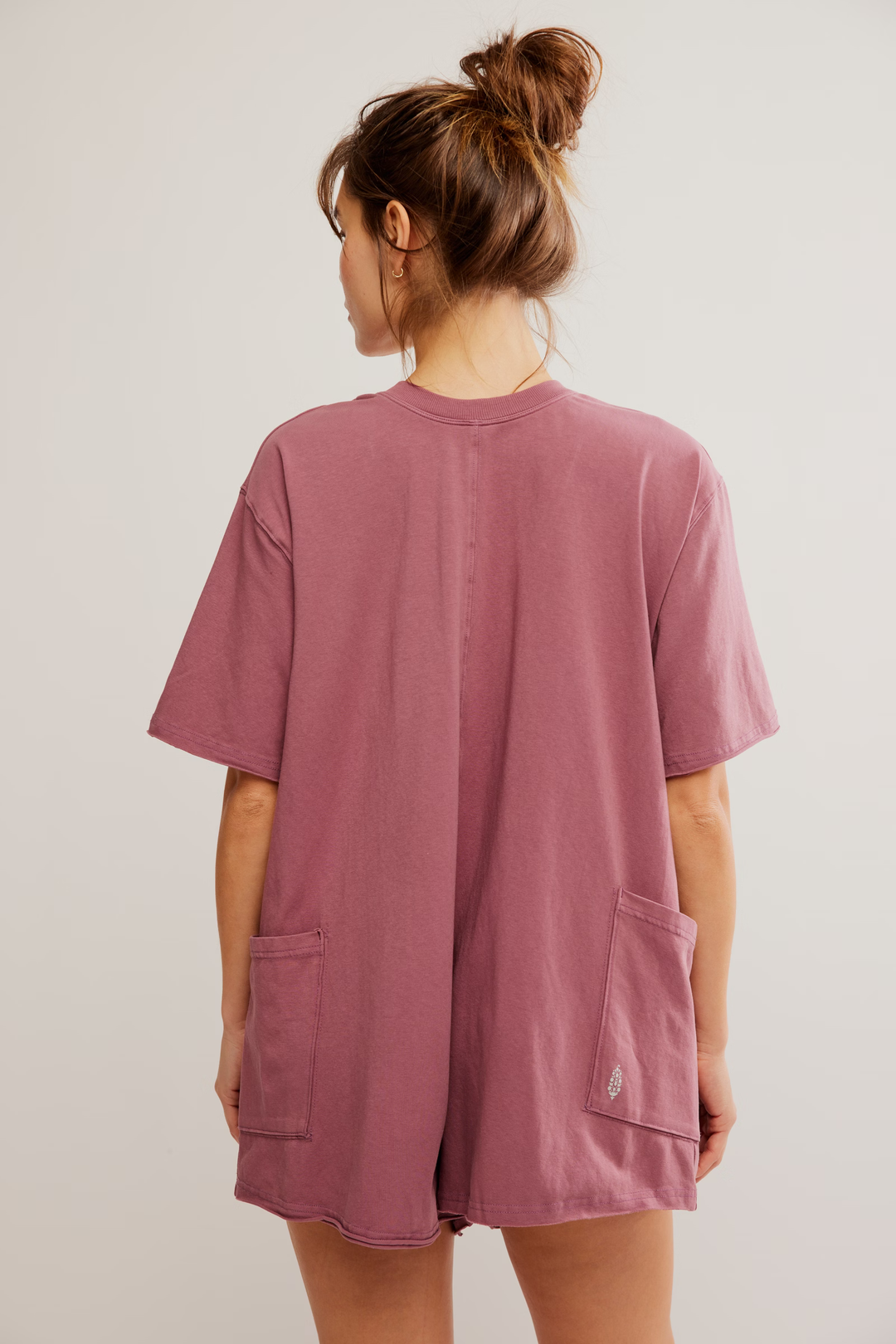 Free People Movement Hot Shot Tee Romper Coddy in Clove