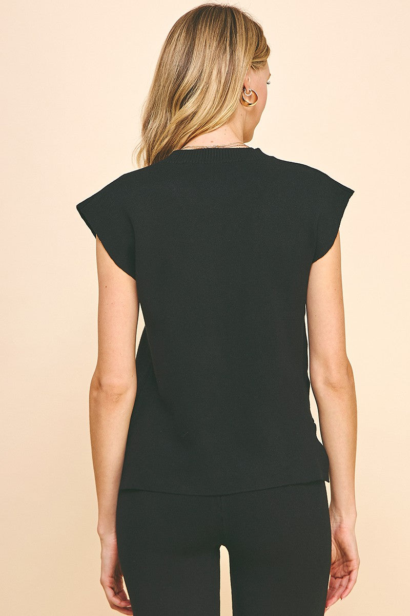 Black V-neck Sweater Vest