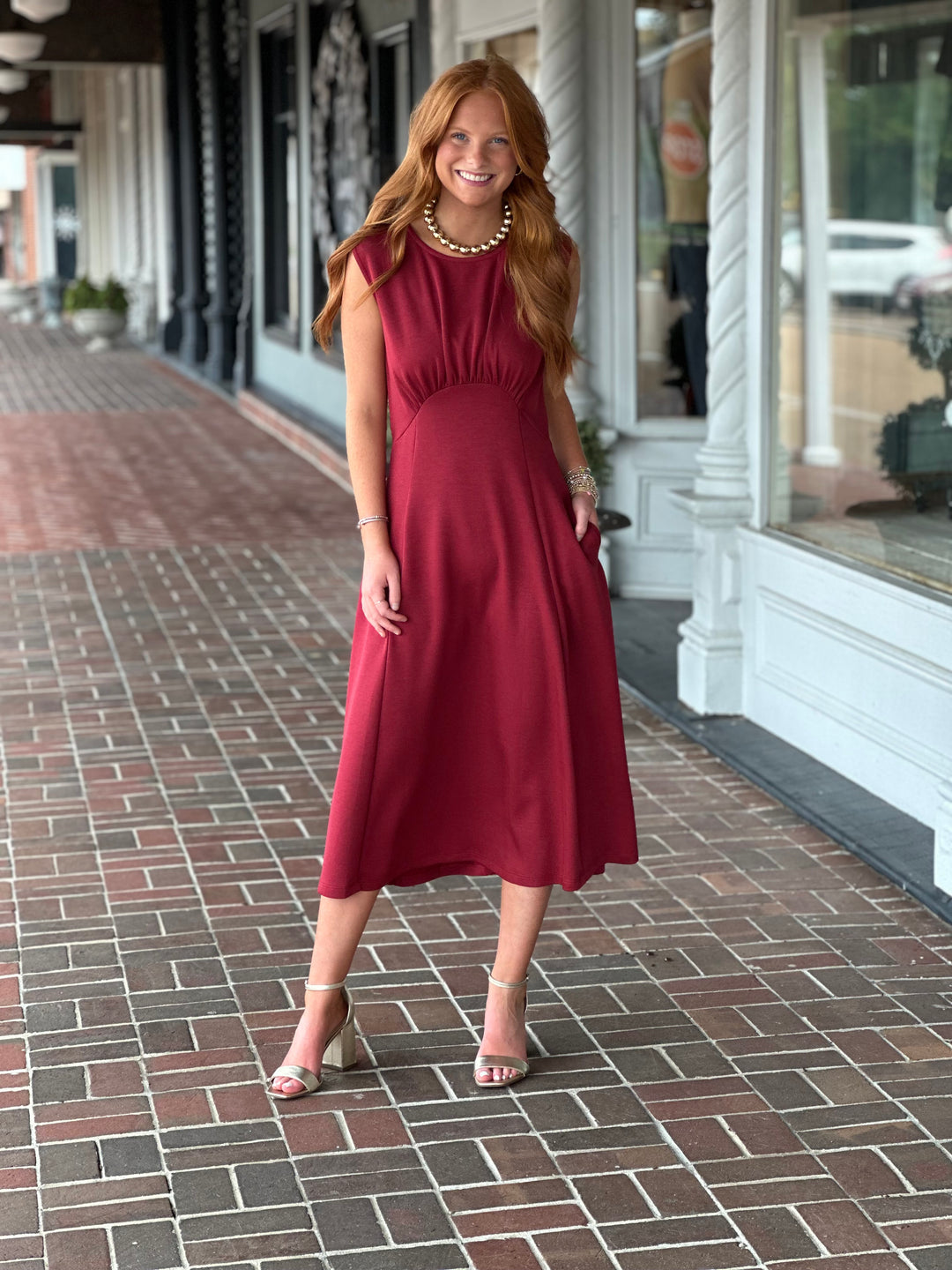 After Some Time Wine Maxi Dress
