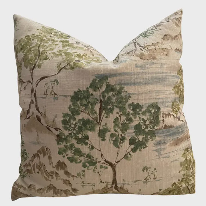Celeste Landscape Throw Pillow with Feather Insert