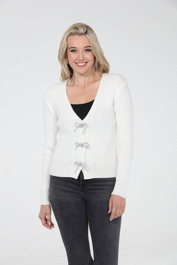 The Mira Cardigan in Ivory