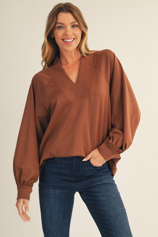 Only Getting Better Brown Top