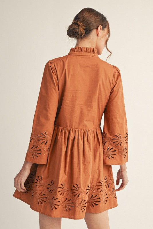 All Set Then Toffee Mini Dress