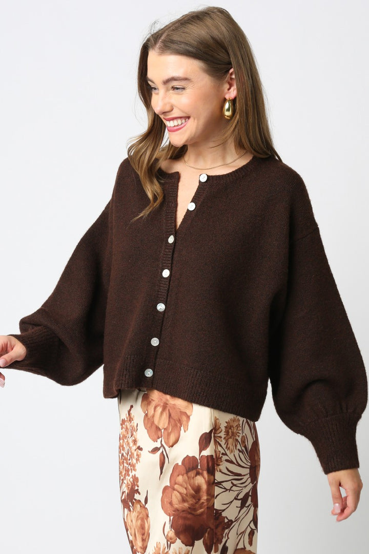 Lina Knit Top in Brown