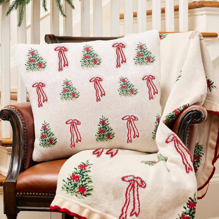Mary Square Square Pillow Traditional Tree