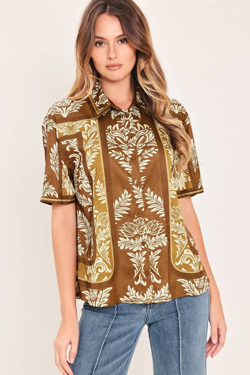 When You Know Brown Printed Top