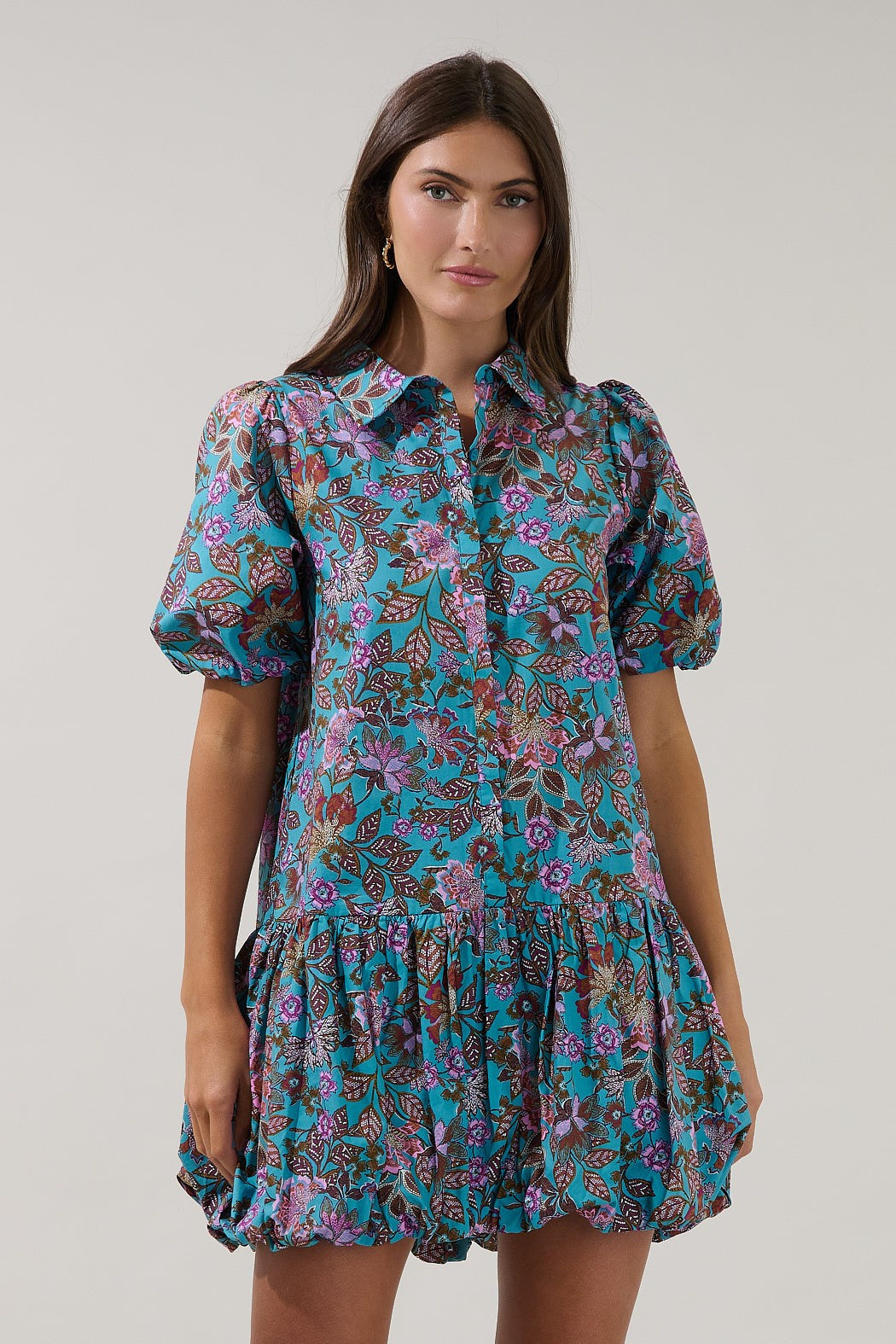 Stacci Bubble Mini Dress in Berlin Floral