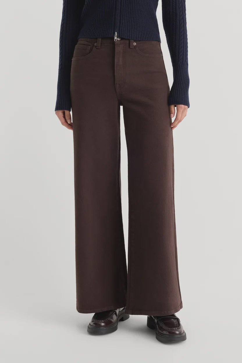 Good American Good Waist Palazzo Jeans in Espresso