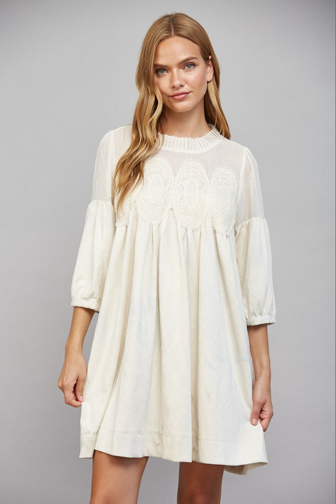 Every Time After Cream Mini Dress