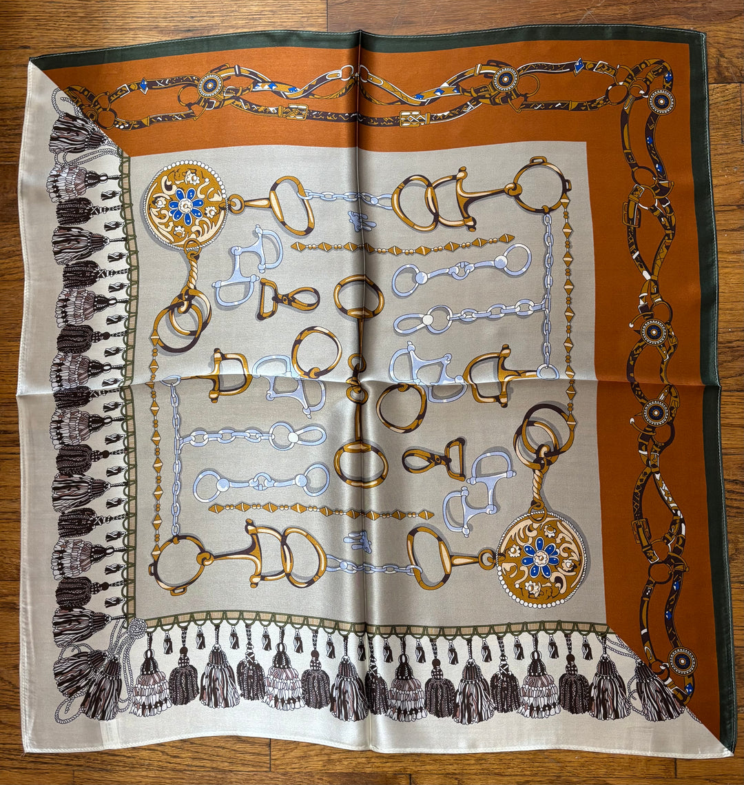 Brown Horse Silk Scarf