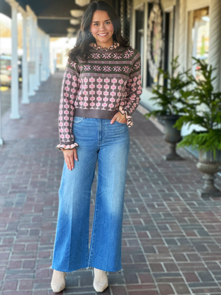 Feels Like The Right Time Olive Sweater