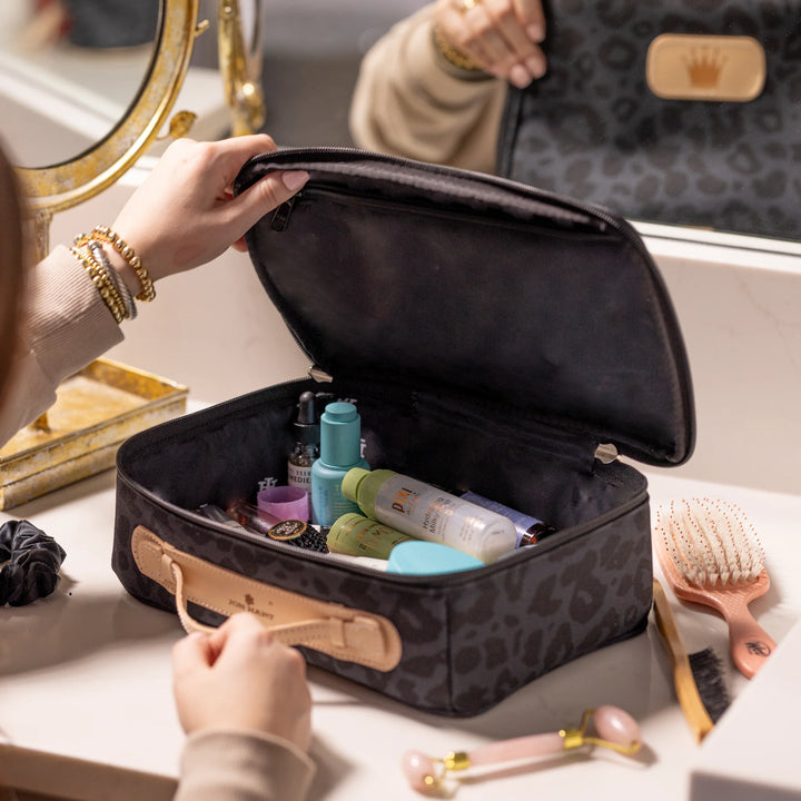 Jon Hart Large Travel Kit in Espresso Coated Canvas