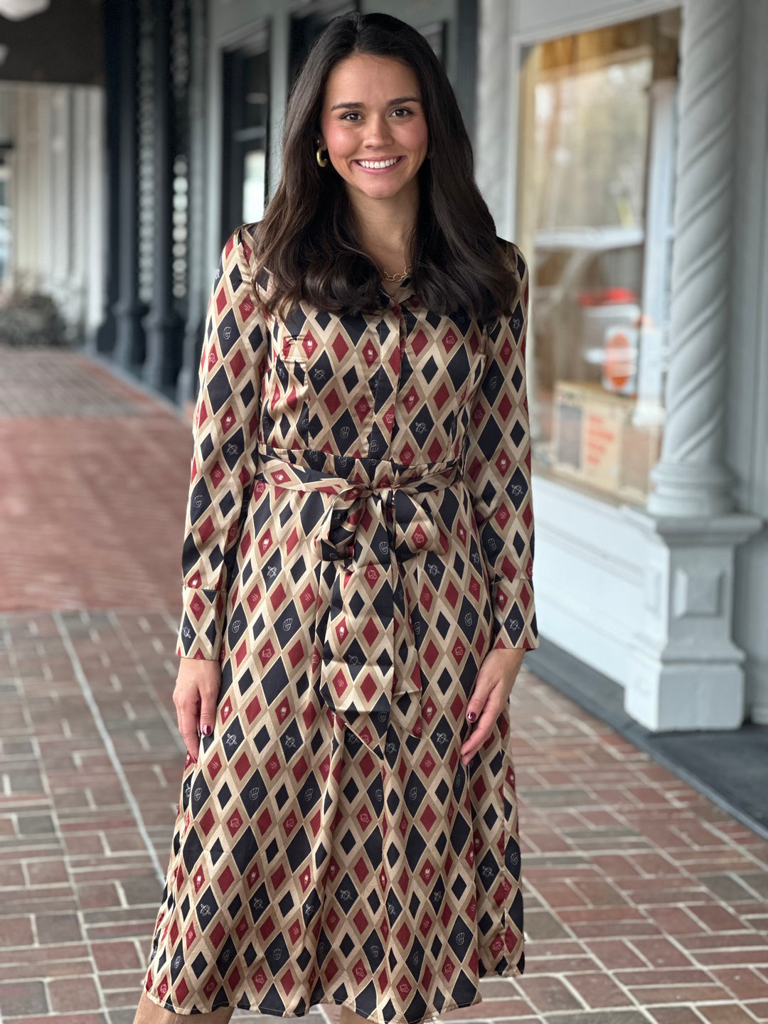 Printed Snail Midi Dress