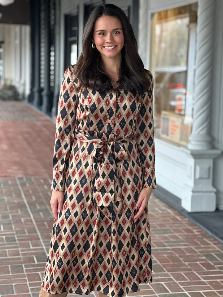 Printed Snail Midi Dress