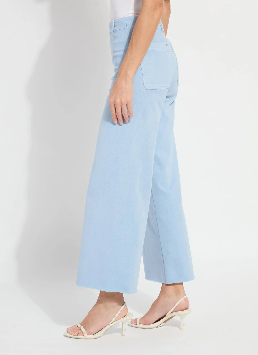 Lysse Erin Wide Leg Denim in Antique Wash Chalk Blue