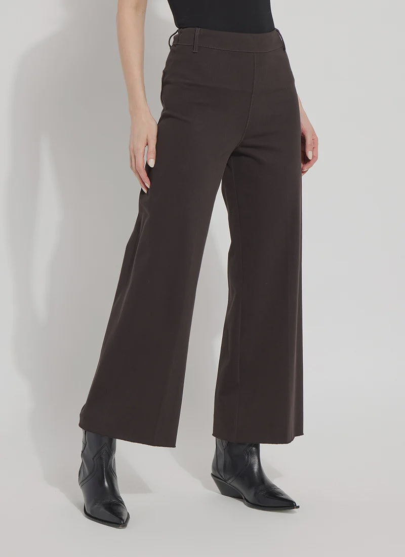 Lysse Erin Hi Waist Wide Leg Denim in Double Espresso