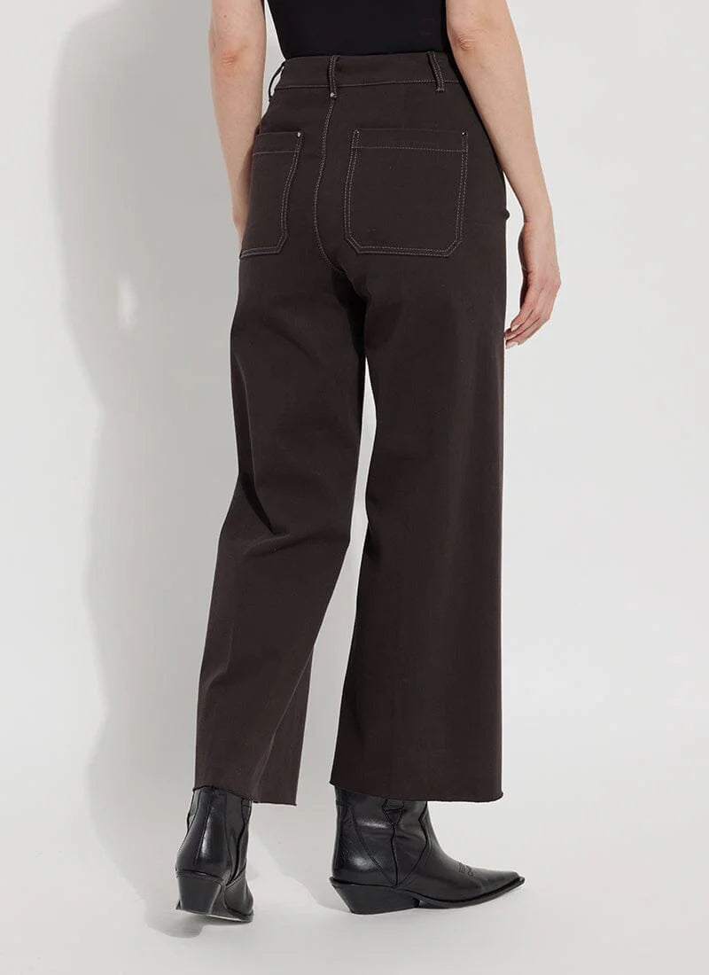 Lysse Erin Hi Waist Wide Leg Denim Pant in Double Espresso