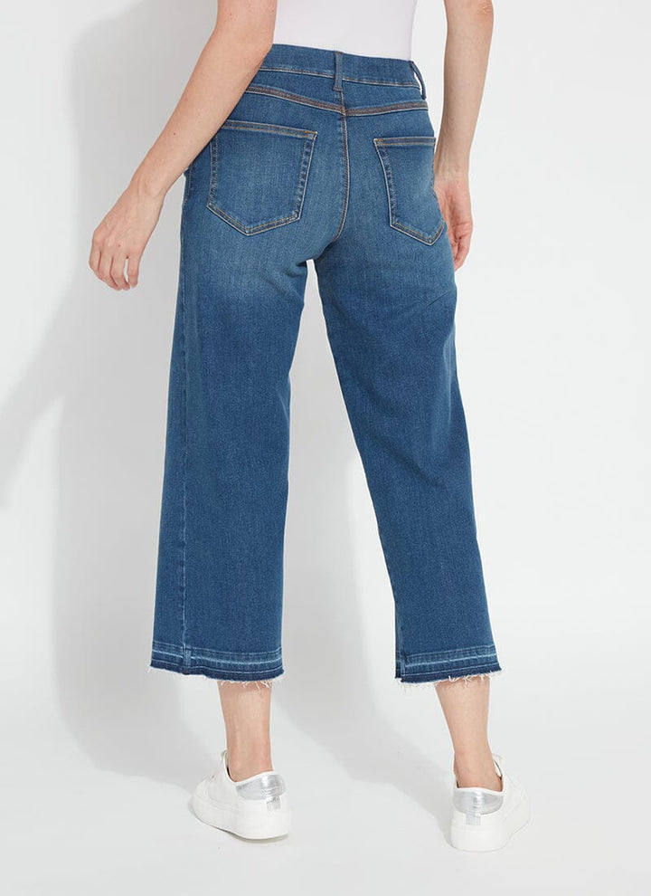 Lysse 'Holding Power' Premium Denim Frances Crop (25" Inseam) Jean in Authenic Midwash