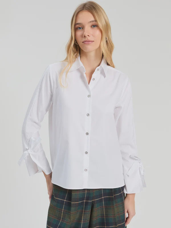 Vilagallo White Top Tie Cuffs