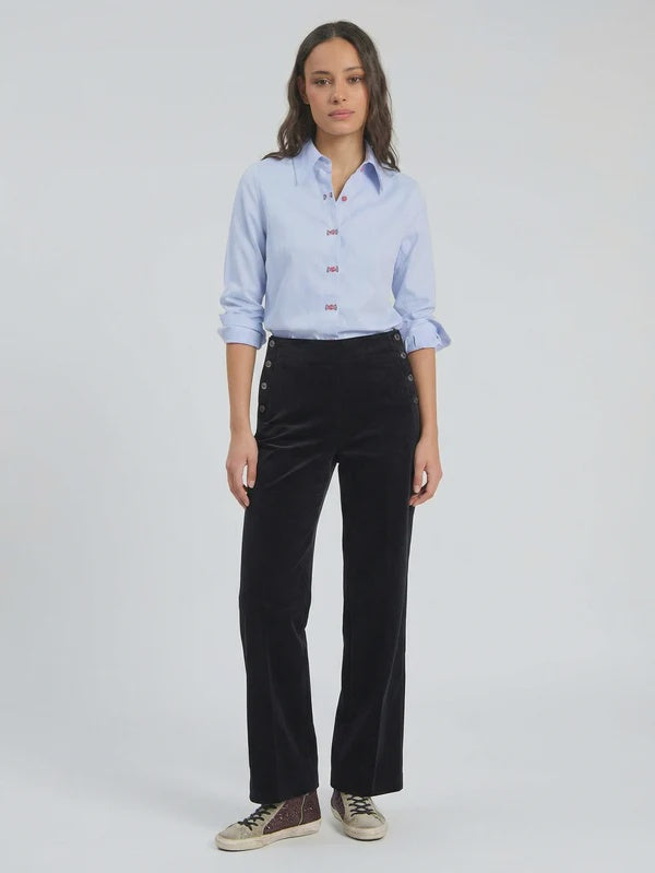 Vilagallo Black Velvet Pant