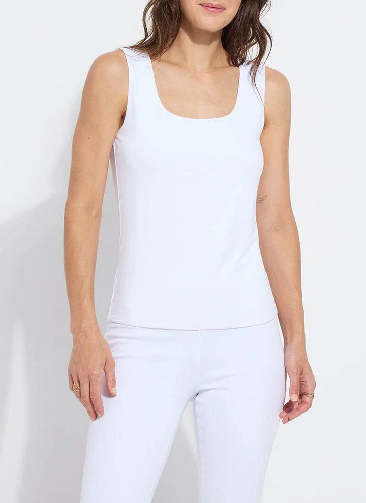 Lysse Evie Scoop Neck Tank in White
