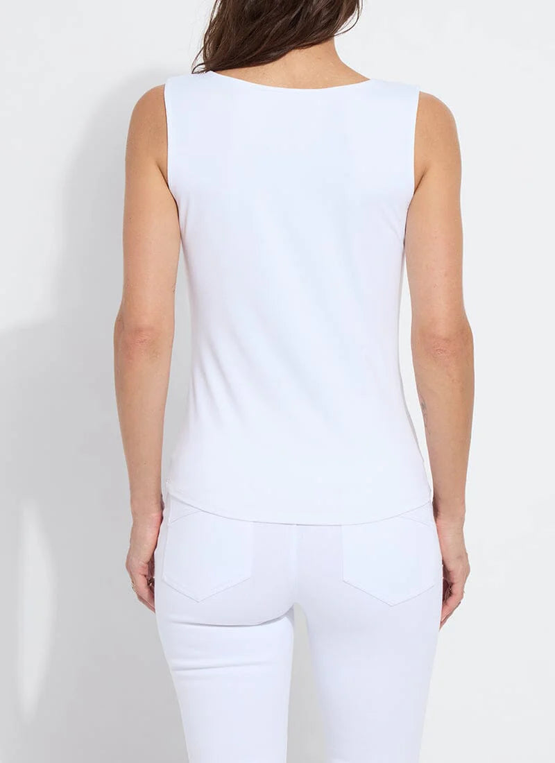 Lysse Evie Scoop Neck Tank in White