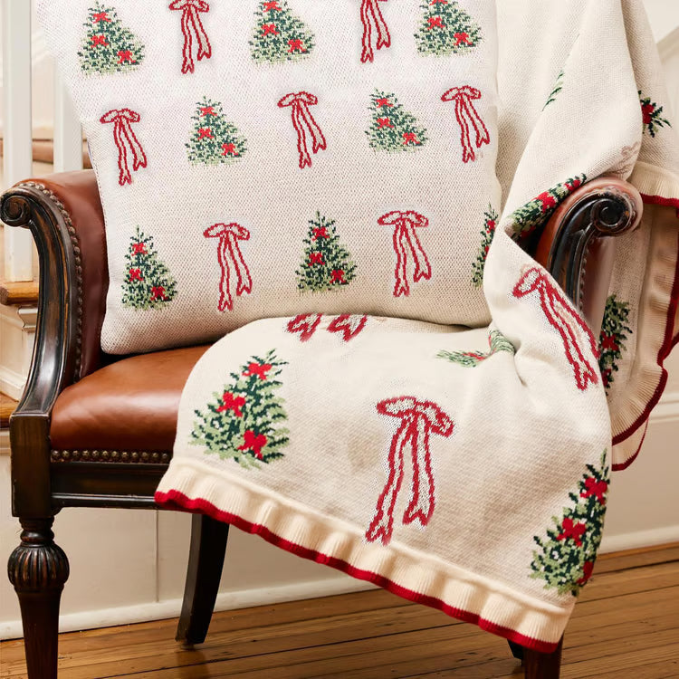 Mary Square Throw Blanket Traditional Tree