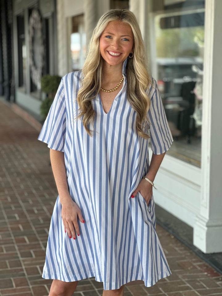Adrienne Sloan Sky Seer Stripe Dress