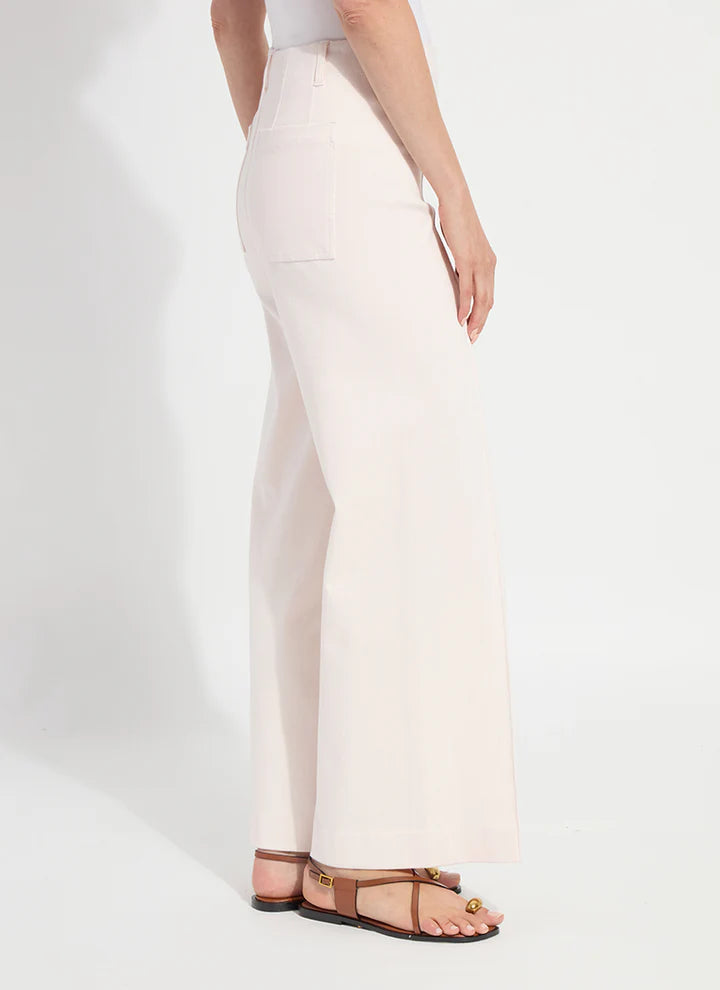 Lysse Nova Hi Waist Pintuck Denim in Barely Pink
