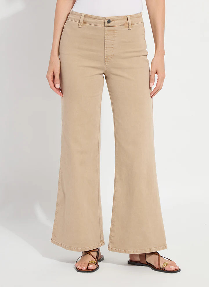 Lysse Iris Wide Leg Everyday Denim in Asutex Desert Khaki