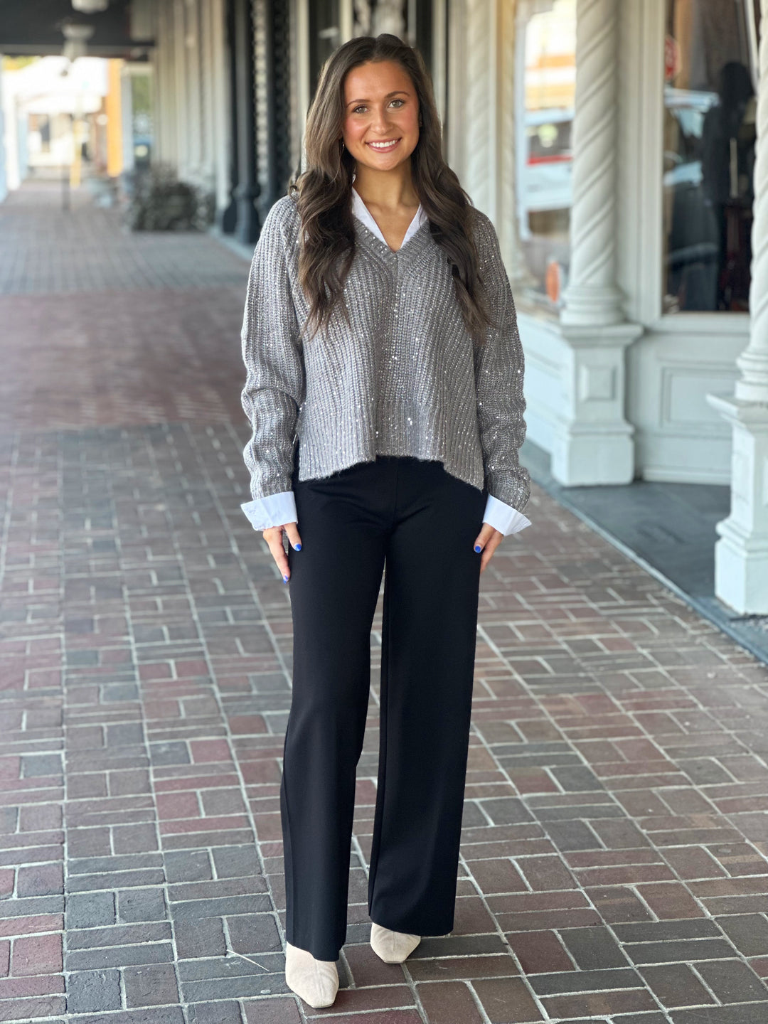 Keep That In Mind Grey Sweater