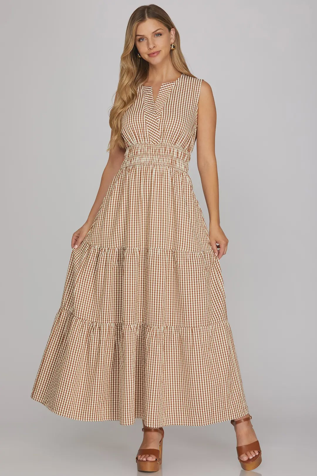 Just A Bit Better Brown Maxi Dress