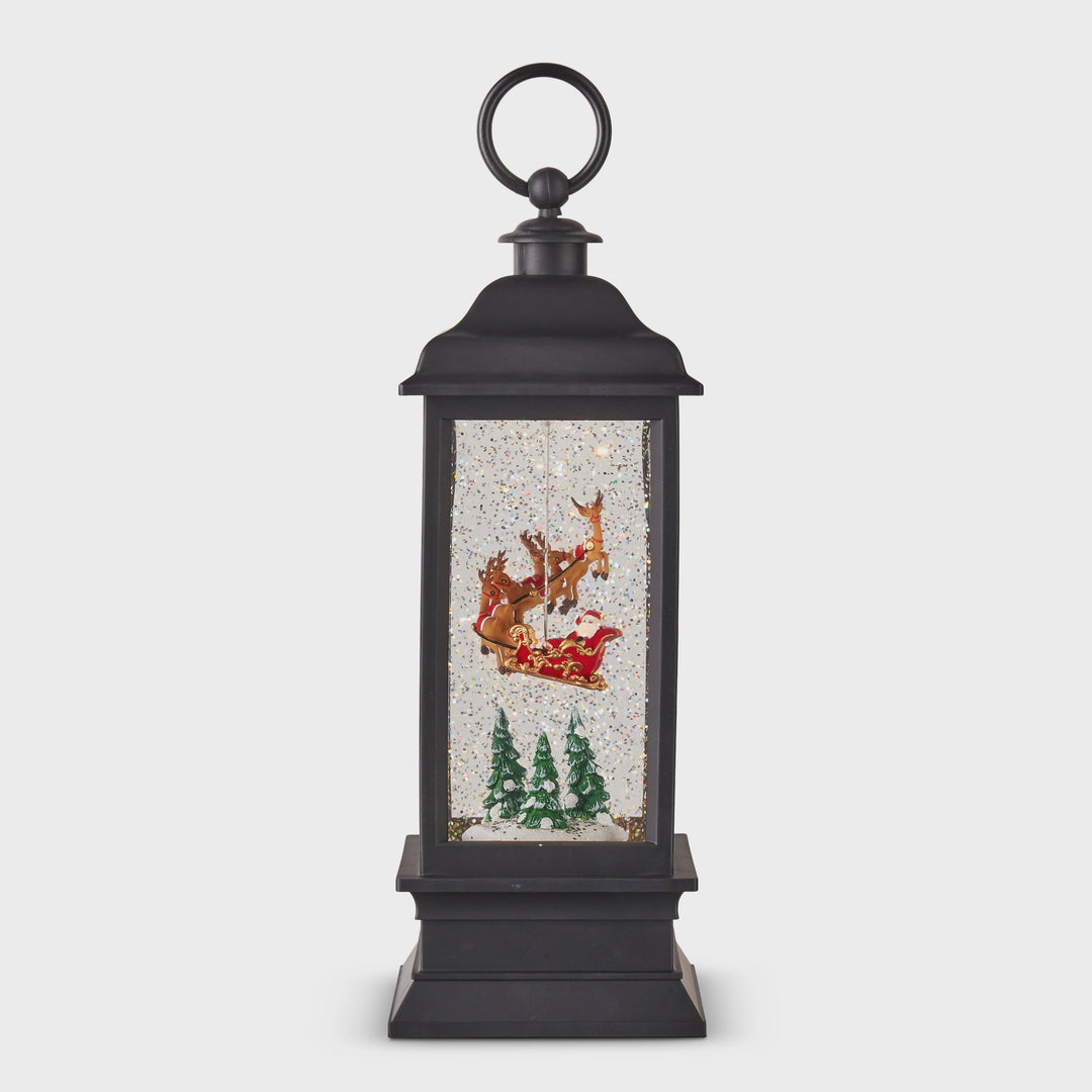 11" Santa Flying Animated Lighted Water Lantern