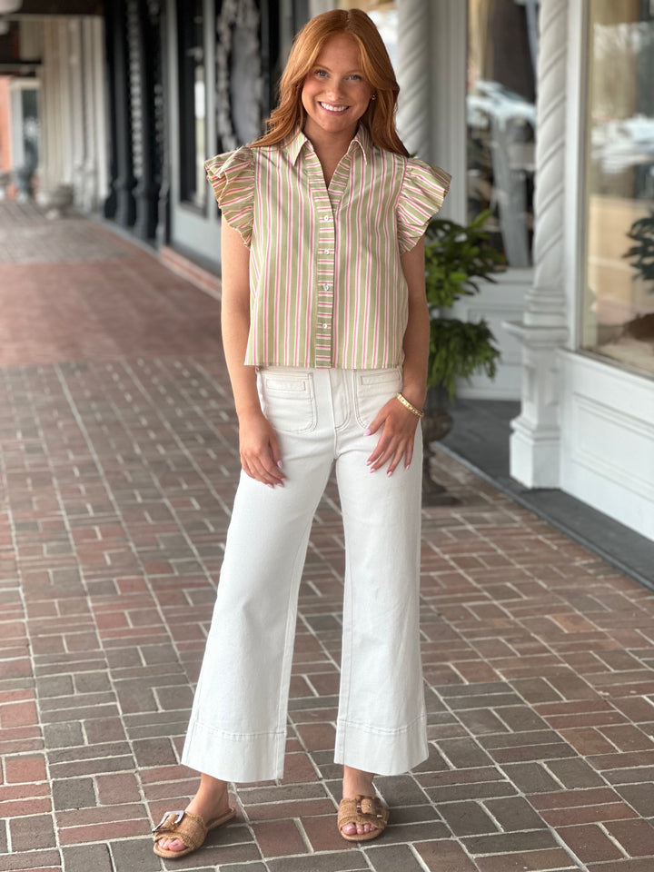 Flutter Sleeve Button Top