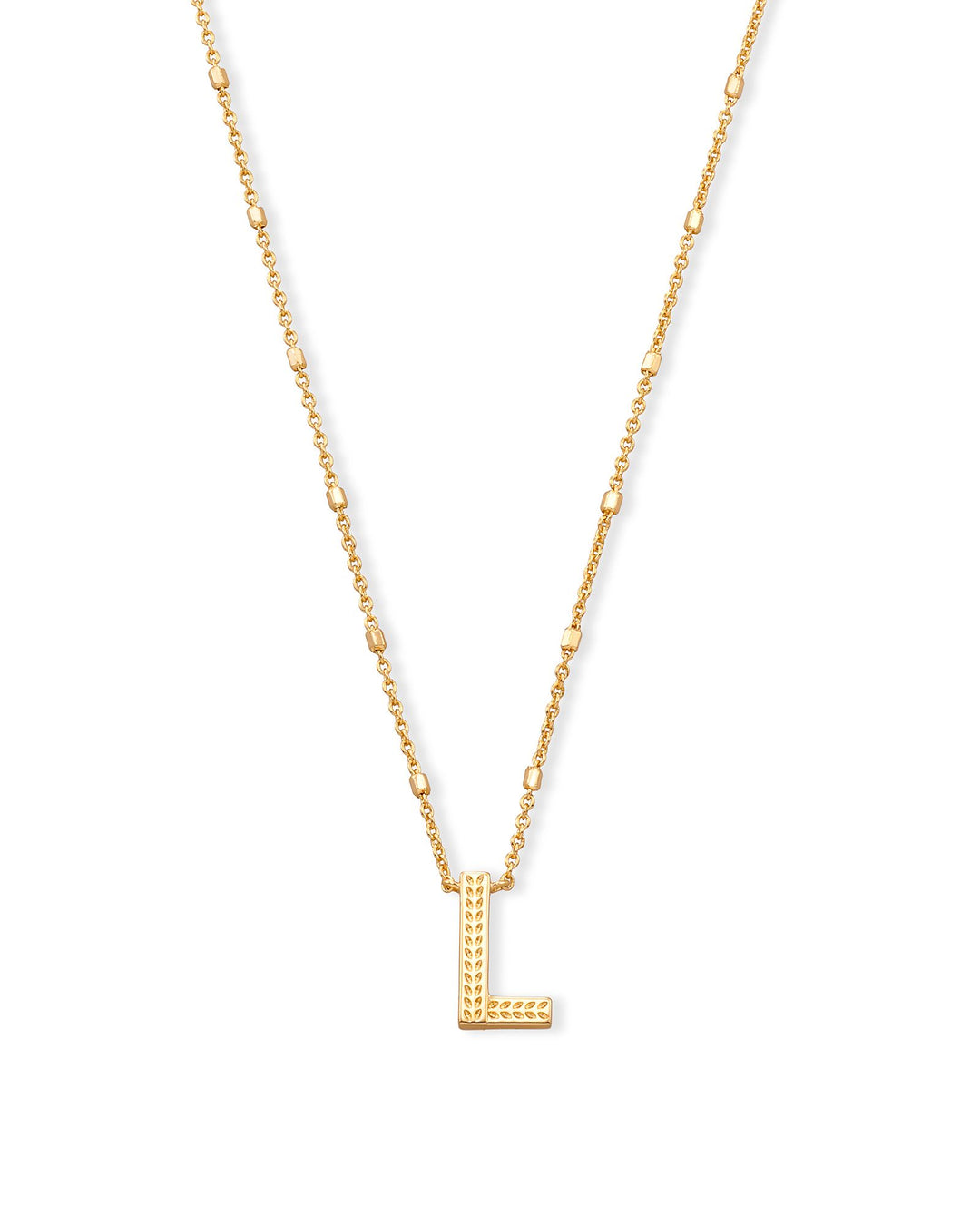 Kendra Scott Letter Pendant Necklace in Gold