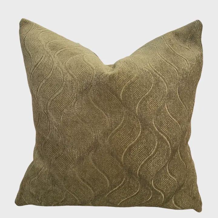 Priscilla Chartreuse Pillow with Feather Insert