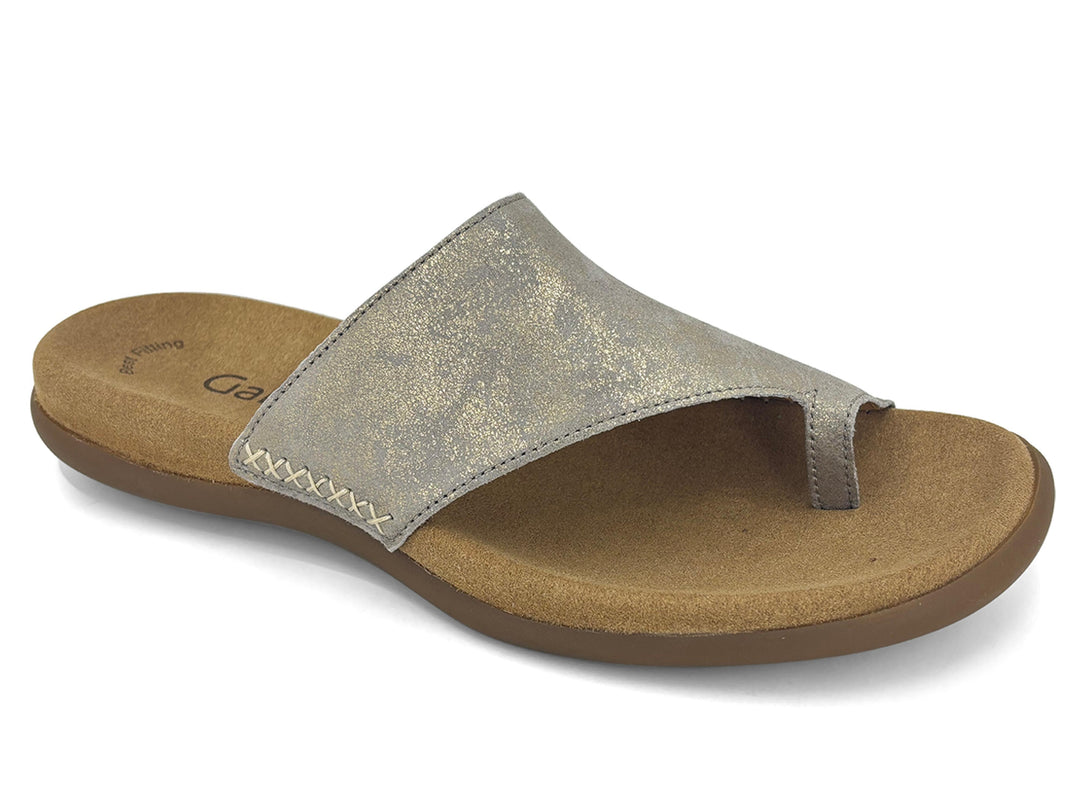 Gabor Tonga Thong Sandal Metallic
