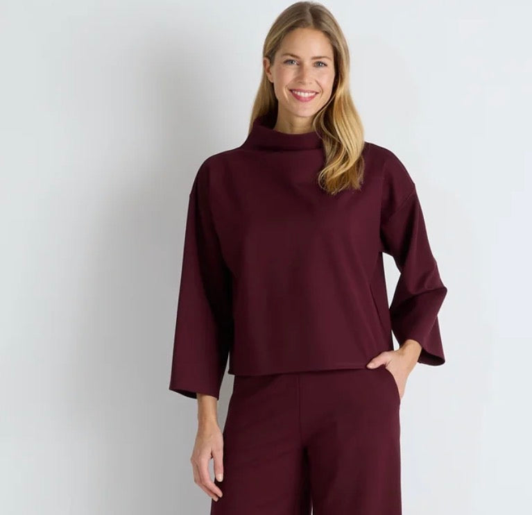 Jude Connally Marisa Ponte Top in Merlot