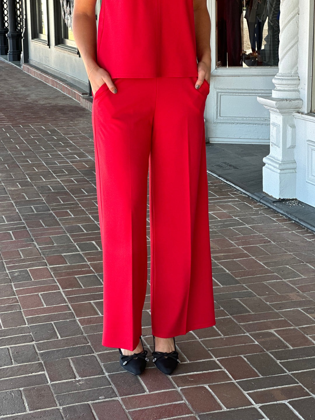 Jude Connally Nicolette Ponte Pant in Red