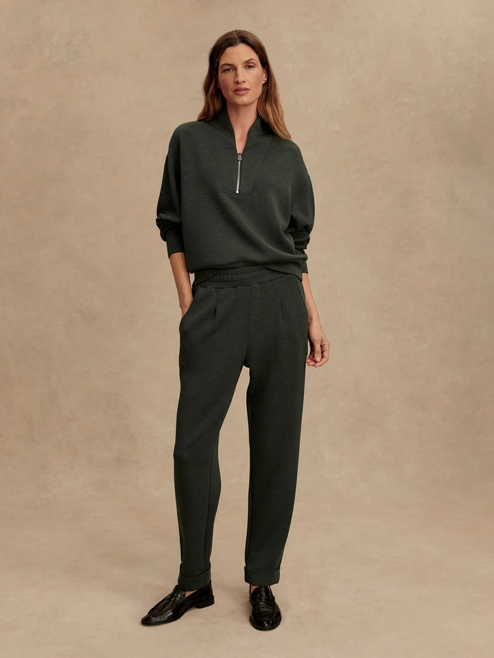 Varley The Rolled Cuff Pant 25" in Olive Marl