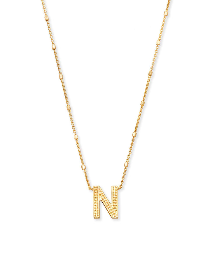 Kendra Scott Letter Pendant Necklace in Gold